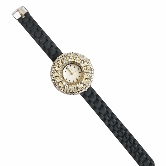 Narmi Crystal Rhinestone Silicone Band Watch - Picture 12 of 12